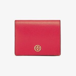 Tory Burch Parker Foldable Mini Leather Wallet - Cherry Apple
